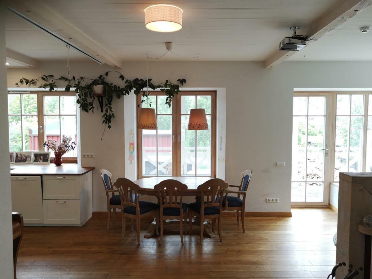 9 Min From Palanga! Luxury House On The River And Sauna เครทิงกา ภายนอก รูปภาพ